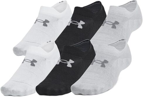 جوارب Under Armour UA Essential فائقة الانخفاض، للجنسين، 6 قطع | يناسب الرجال 7-8.5، ويناسب النساء 6-10 in Kuwait