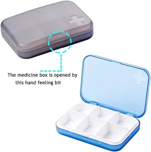 7 Piece Set Pill Organizer 6 Times a Day, Weekly Daily Travel Medicine Organizer Portable 7 Day 42 Compartments Pill Box with Moisture-Proof Pill Case Travel Pill Container for Vitamins,Supplements in Saudi Arabia