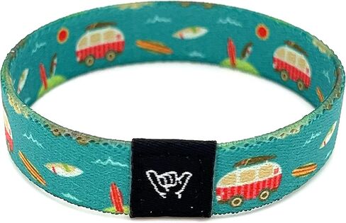 Hang Loose Bands - Coastal Surfer Beach Bracelet for Men, Women & Teens - Comfy Summer - Boho Reversible Wristband- Surf Camp| Medium: 7.5" length (for large wrists) in Saudi Arabia