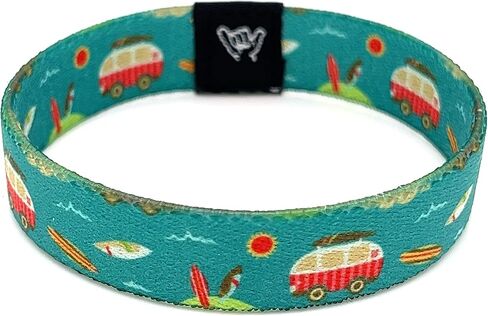 Hang Loose Bands - Coastal Surfer Beach Bracelet for Men, Women & Teens - Comfy Summer - Boho Reversible Wristband- Surf Camp| Medium: 7.5" length (for large wrists) in Saudi Arabia