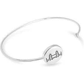 Vco STERLING SILVER OPEN BANGLE LONDON THEME in Saudi Arabia