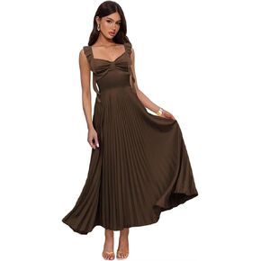 Satin Pleated Formal Dresses for Women Long Spaghetti Straps Cockail Gowns Ruffled Bridesmaid Dress in Saudi Arabia