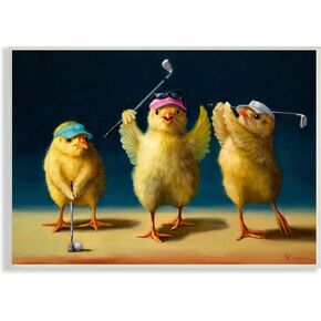 Stupell Industries Golfer Chicks Wearing Sports Visors Golf Clubs, Design by Lucia Heffernan in Kuwait