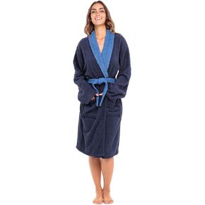 Skylinewears Women’s Robe Terry Cotton Cloth Bathrobe Towel Super-Soft Shower Robe Shawl Collar Loungewear in Kuwait