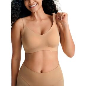 Wireless Supportive Bras with Soft Cup,Seamless Full Coverage with Fixed Pads,Adjustable Straps&Wide Band in Saudi Arabia