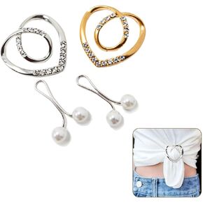 Rhinestone Heart Scarf Ring, Shirt Clip, Silver Gold, Metal, 1.5cm Inner Diameter, Fashion Clothing Accessory in Saudi Arabia