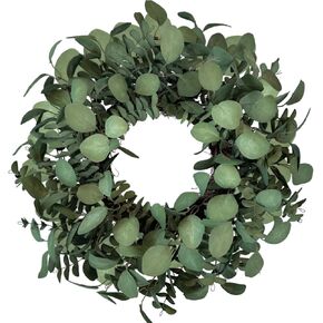 Eucalyptus Wreaths for Front Door 24 Inch, Green Boxwood Greenery Wreath, Artificial Foliage Wreath for Spring Summer Indoor Outdoor Porch in Saudi Arabia