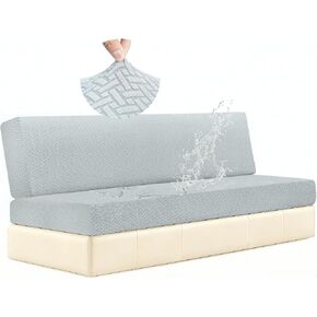2 Piece Waterproof RV Couch Covers for Sofa Bed, Stretch Elastic Camper Slipcover for RV Jackknife Sofa Bed, Washable Anti-Slip Furniture Protector, Pet Friendly & Wrinkle Free (Dark Gray) in Saudi Arabia