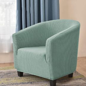 Soft Stretch Jacquard Armchair Slipcover Barrel Chair Cover Non Slip Club Chair Slipcover with Elastic Bottom Furniture Protector for Bar Counter Living Room -Purple-1 in Saudi Arabia