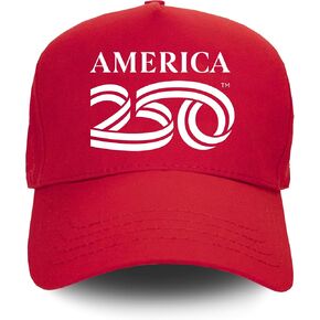 250 Anniversary USA Hat, Official AMERICA250 Headwear, Red High Crown Hat, 4th of July & Authentic Merchandise in Saudi Arabia