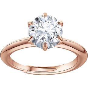 Solitaire Moissanite Engagement Ring, Round Cut 2.5 carat Wedding Ring, 925 Sterling Silver Craftsmanship with 14K white gold plating Promise Ring for Women—Wedding & Anniversary Jewelry Gift Adjustable Ring 4-10 in Saudi Arabia