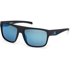 Adidas Men's Sunglasses, Matte black/Blue mirror in Kuwait
