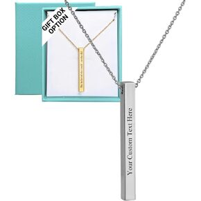 Personalized Name Necklace for Women - Custom Pendant, Double-Sided Engraved Jewelry Gift, Engravable Gold/Silver/Rose Gold Gift for Mom Her Birthday Mother's Day in Saudi Arabia
