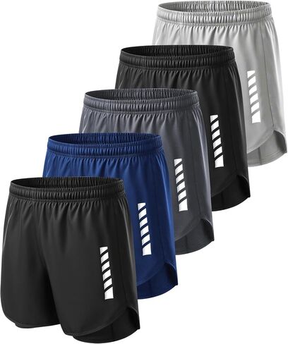 JZCreater Mens Shorts, 2-in-1 Athletic Workout Running Shorts with Liner, 2 Inner Pocket, Quick Dry Gym Shorts for Men in Saudi Arabia