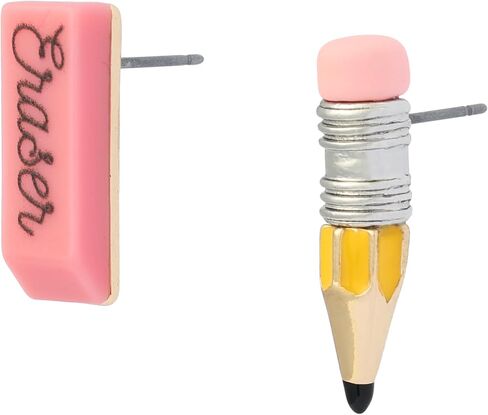 Betsey Johnson Jewelry Women's Best In Class Mismatched Eraser Stud Earrings in Kuwait