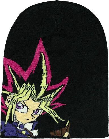 قبعة Yu-Gi-Oh Beanie للرجال من Yugi Mutou Anime Manga Knit قبعة OSFM باللون الأسود in Kuwait