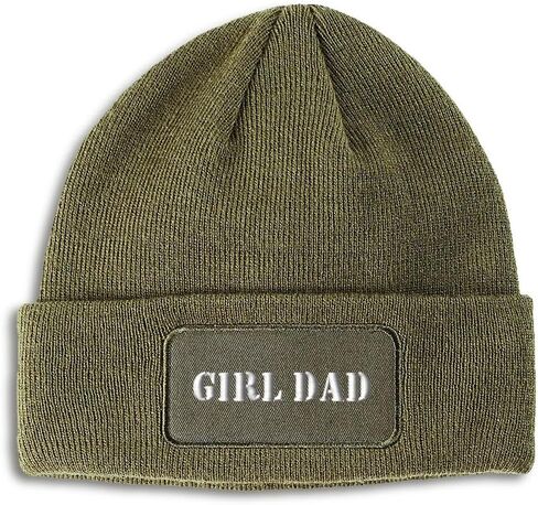 Custom Patch Beanie Girl Dad Father Papa Daddy Pop Pa Skull Cap Hats for Men & Women Winter One Size in Kuwait