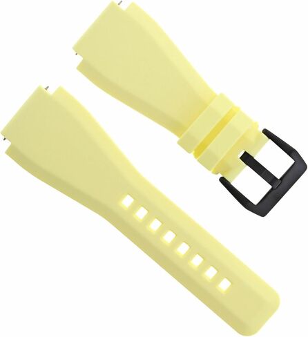 Ewatchparts 24mm Rubber Diver Watch Band Strap Compatible With Bell Ross BR01-BR03 With Pvd Buckle in Saudi Arabia