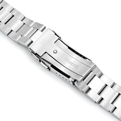 MiLTAT 22mm Super-O Boyer Watch Band Straight End, Brushed 316L Stainless Steel in Kuwait