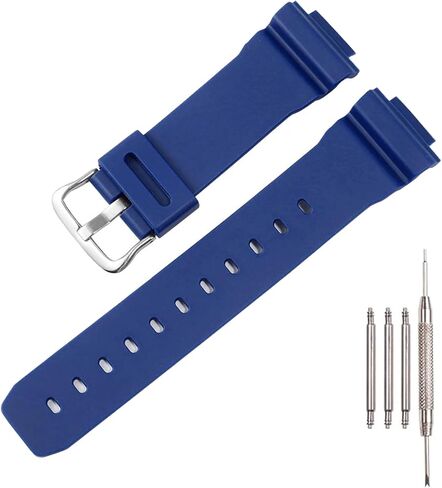 16mm Resin Watch Strap Compatible with Casio DW5600/DW5000/DW5030 GWX5600 GWM5610 GLS5600 G5600 GWB5600 GLX5600 DW6900 GA2100 GB5600 Men's and Women's Watchbands Replacement in Saudi Arabia