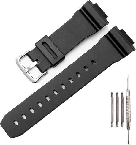 16mm Resin Watch Strap Compatible with Casio DW5600/DW5000/DW5030 GWX5600 GWM5610 GLS5600 G5600 GWB5600 GLX5600 DW6900 GA2100 GB5600 Men's and Women's Watchbands Replacement in Saudi Arabia