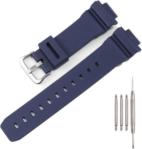 16mm Resin Watch Strap Compatible with Casio DW5600/DW5000/DW5030 GWX5600 GWM5610 GLS5600 G5600 GWB5600 GLX5600 DW6900 GA2100 GB5600 Men's and Women's Watchbands Replacement in Saudi Arabia