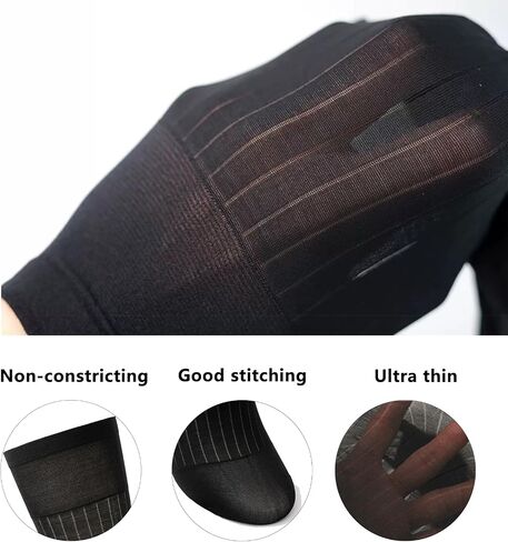 Mens Ultra thin Silk Socks Striped Nylon Sheer Dress Socks For Summer Mid Calf in Saudi Arabia