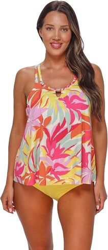 SUNSETS ESCAPE Sadie Tankini Women's Swimsuit Top in Crepe Textured Fabric in Saudi Arabia