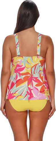SUNSETS ESCAPE Sadie Tankini Women's Swimsuit Top in Crepe Textured Fabric in Saudi Arabia