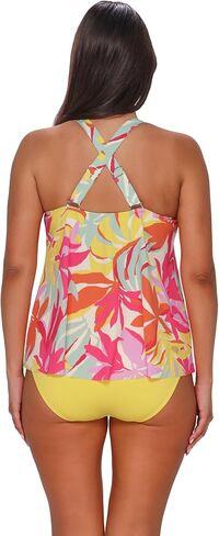 SUNSETS ESCAPE Sadie Tankini Women's Swimsuit Top in Crepe Textured Fabric in Saudi Arabia