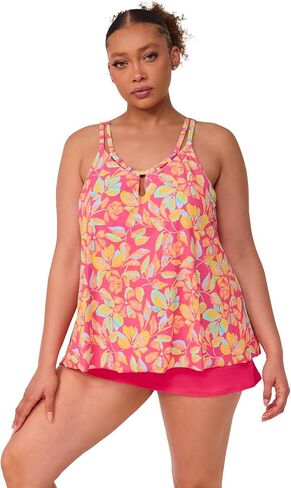 SUNSETS ESCAPE Sadie Tankini Women's Swimsuit Top in Crepe Textured Fabric in Saudi Arabia