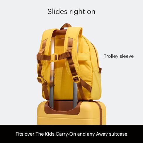 Away Toy Story 5 Kids Backpack - Airline-Approved Personal Item Backpack with Tech Sleeve, Water Bottle Pockets, Interior and Exterior Pockets - Woody Yellow in Saudi Arabia