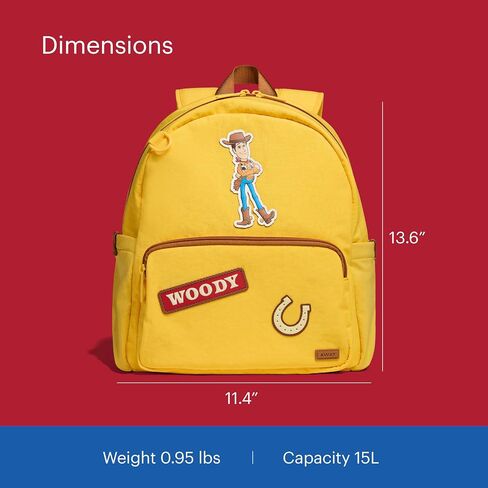 Away Toy Story 5 Kids Backpack - Airline-Approved Personal Item Backpack with Tech Sleeve, Water Bottle Pockets, Interior and Exterior Pockets - Woody Yellow in Saudi Arabia