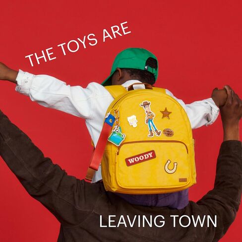 Away Toy Story 5 Kids Backpack - Airline-Approved Personal Item Backpack with Tech Sleeve, Water Bottle Pockets, Interior and Exterior Pockets - Woody Yellow in Saudi Arabia