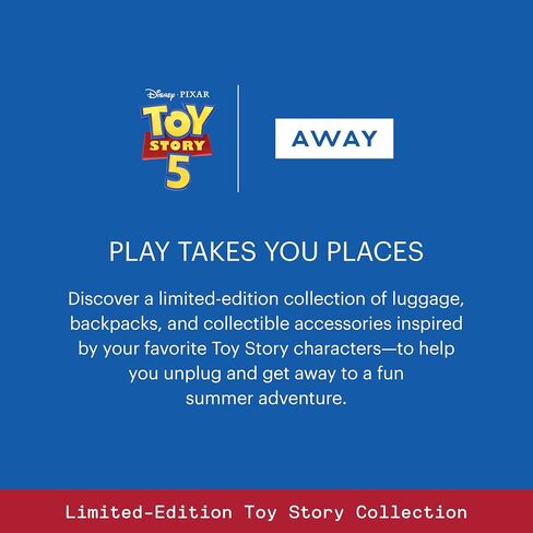 Away Toy Story 5 Kids Backpack - Airline-Approved Personal Item Backpack with Tech Sleeve, Water Bottle Pockets, Interior and Exterior Pockets - Woody Yellow in Saudi Arabia