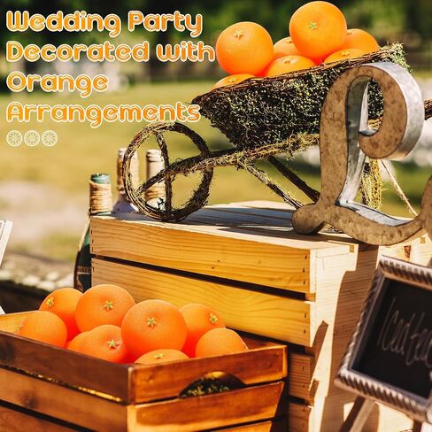 WinnerWhy 24 Pcs Fake Oranges Faux Oranges Artificial Fruits for Decoration 3 Inch Mini Lifelike Decorative Fruits for Bowls Decor Table Centerpieces Home Kitchen Party Decor (Orange) in Kuwait