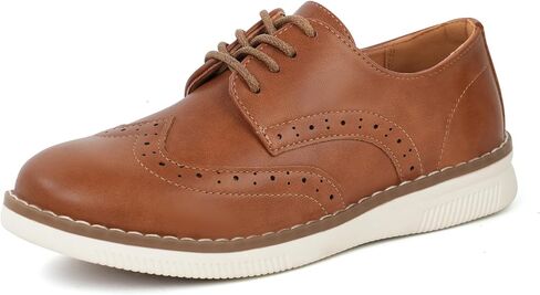 JABASIC Boys Oxfords Casual Wingtip Brogue Shoes Comfort Uniform Formal Dress Sneakers in Kuwait
