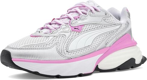 حذاء رياضي للأولاد من PUMA للأطفال برباط كاجوال - وردي، فضي in Kuwait