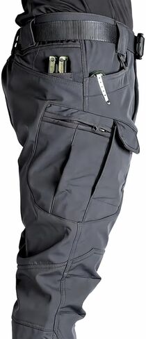 Men's Cargo Pants, Quick Dry Multi Pocket Work Hiking Trousers with Adjustable Waistband in Kuwait
