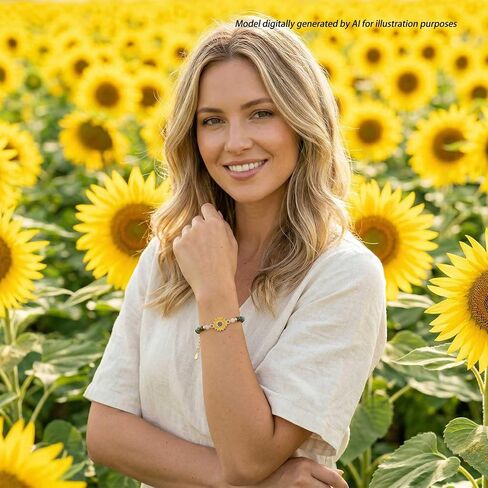 Sunflower Bracelet Gifts for Women, Teacher Bracelet for Women | Inspirational Graduation bracelets, Teacher Appreciation Gifts, Graduation Gift for Her, Mothers Day Gift, Birthday Gifts in Saudi Arabia