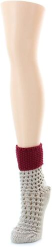 Women's Box Weave Chunky Knit Thick Cuff Boot Sock in Saudi Arabia
