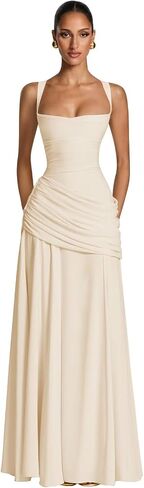 Tapered Straps Prom Dresses 2026 Chiffon A Line Bridesmaid Formal Evening Dress in Saudi Arabia
