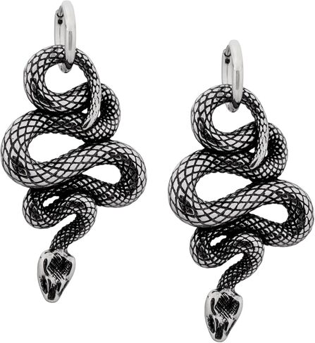 HAQUIL Snake Earrings, Gothic Snake Serpent Dangle Drop Earrings, Goth Jewelry Gift for Men and Women in Kuwait