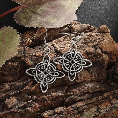 Retro Punk Wiccan Witch's Knot Celtic Knot Pendant Earrings for Men Women Fashionable Irish Amulet Jewelry Gifts in Kuwait