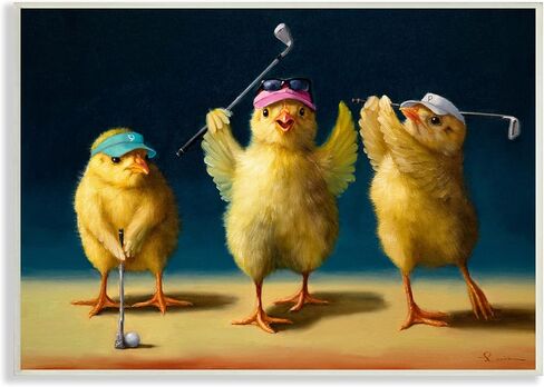 Stupell Industries Golfer Chicks Wearing Sports Visors Golf Clubs, Design by Lucia Heffernan in Kuwait