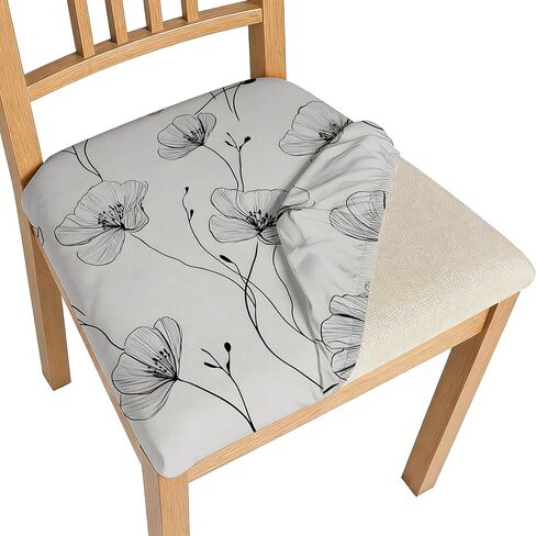 BVBOX Seat Covers Set of 4 for Dining Room Chairs Stretch Multi-Style Dining Chair Covers Washable Removable Cushion Slipcovers Seat Protector (Tropical Layered Leaves, Set of 4) in Saudi Arabia