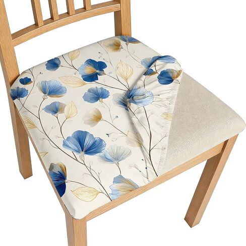 BVBOX Seat Covers Set of 4 for Dining Room Chairs Stretch Multi-Style Dining Chair Covers Washable Removable Cushion Slipcovers Seat Protector (Tropical Layered Leaves, Set of 4) in Saudi Arabia