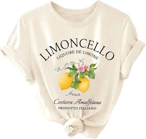 SOLY HUX Women's Lemon Shirts Short Sleeve Crew Neck Graphic Tees Summer T-Shirt Vacation Tops in Saudi Arabia