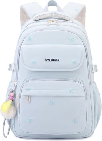 EKUIZAI Girls School Backpack for Kids Middle Elementary School Bag for Students Solid Color Girls Bookbag, Black in Saudi Arabia