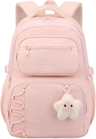 EKUIZAI Girls School Backpack for Kids Middle Elementary School Bag for Students Solid Color Girls Bookbag, Black in Saudi Arabia